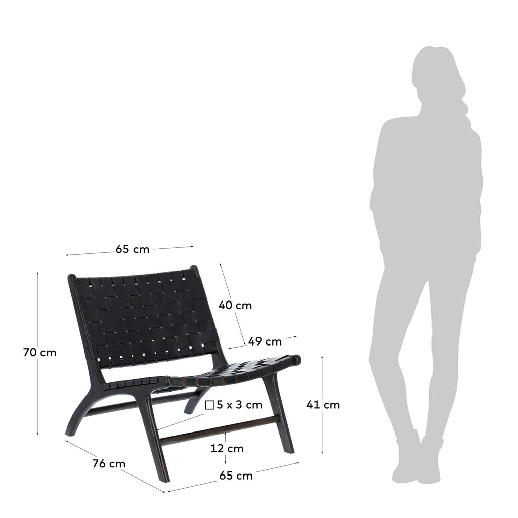 Black Calixta armchair