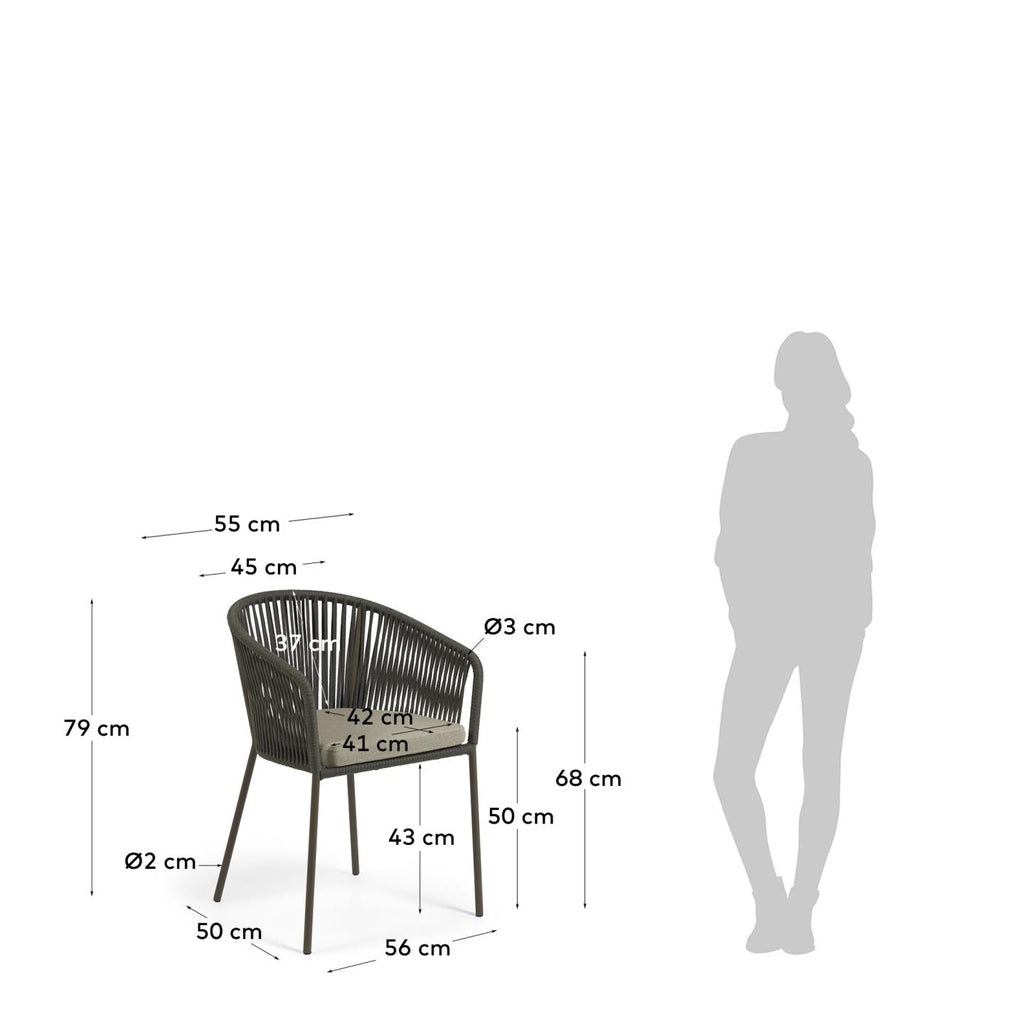 야네트 아웃도어 로프 체어(그린)