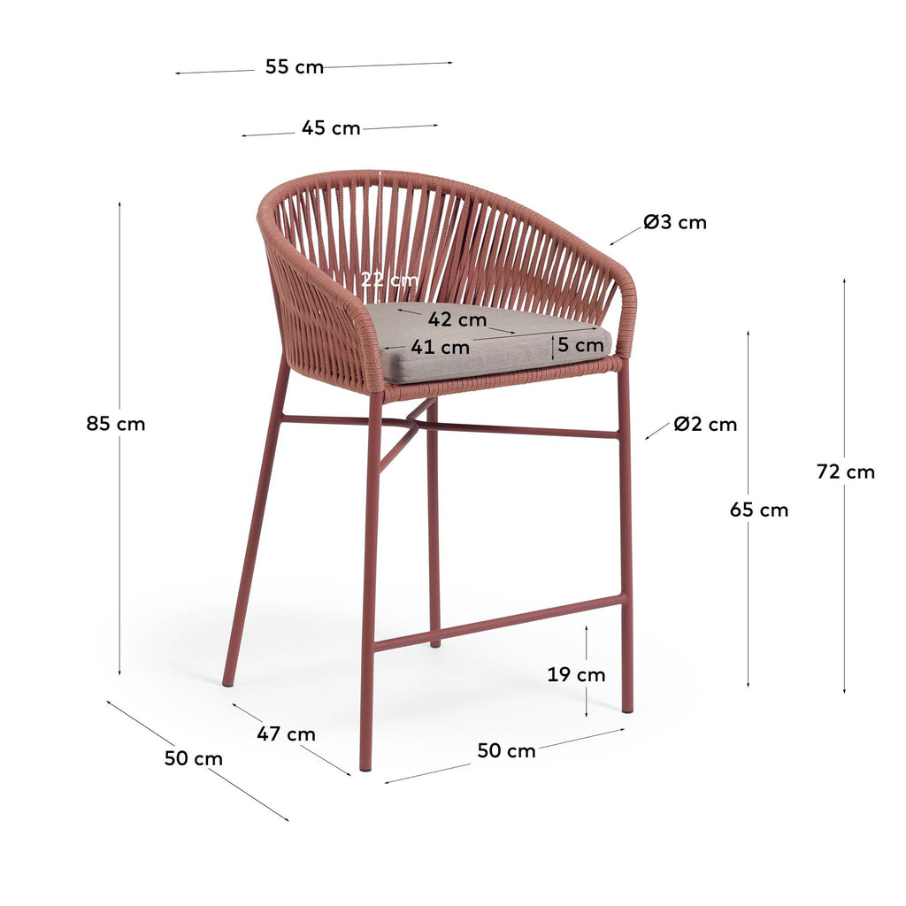 야네트 아웃도어 로프 바체어(테라코타) SH65cm