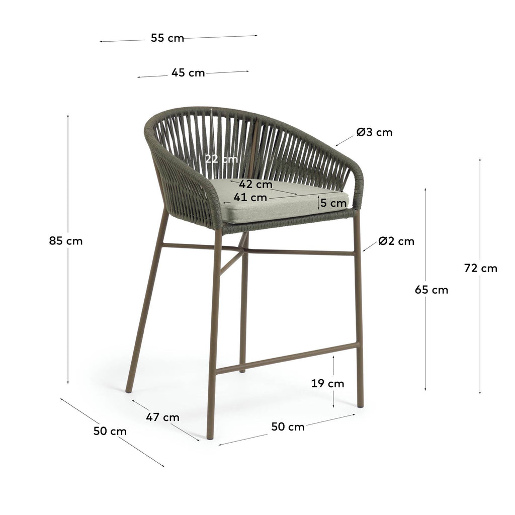 야네트 아웃도어 로프 바체어(그린) SH65cm