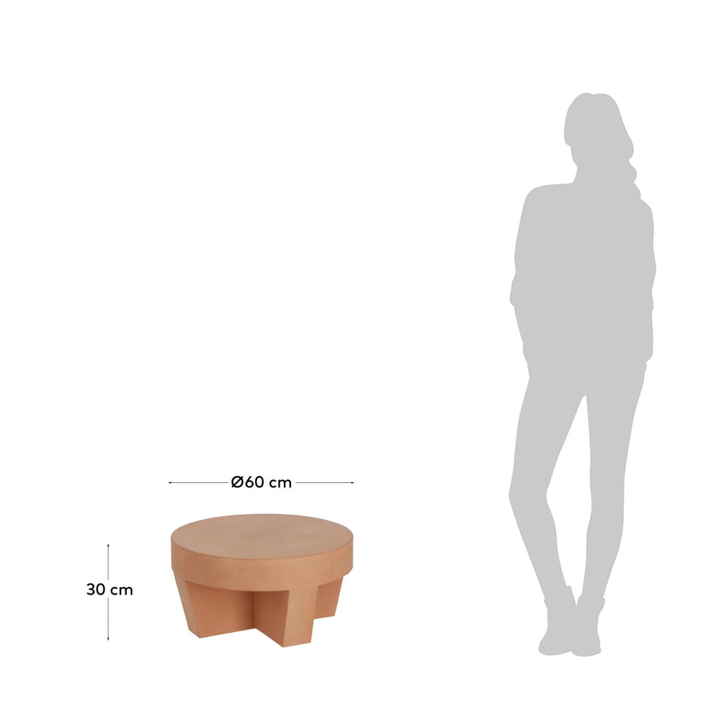 빌레나 원형 야외 테라코타 소파 테이블 Ø 60cm
