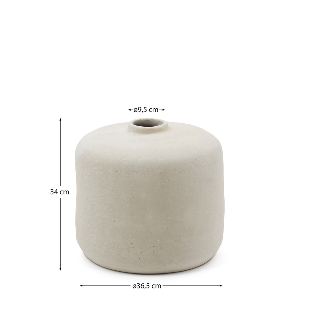 세리나 페이퍼 마셰 화이트 화병 36.5cm