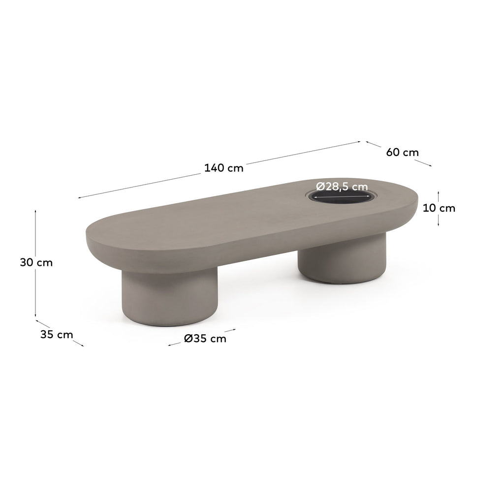 Taimi concrete outdoor coffee table Ø 140 x 60 cm