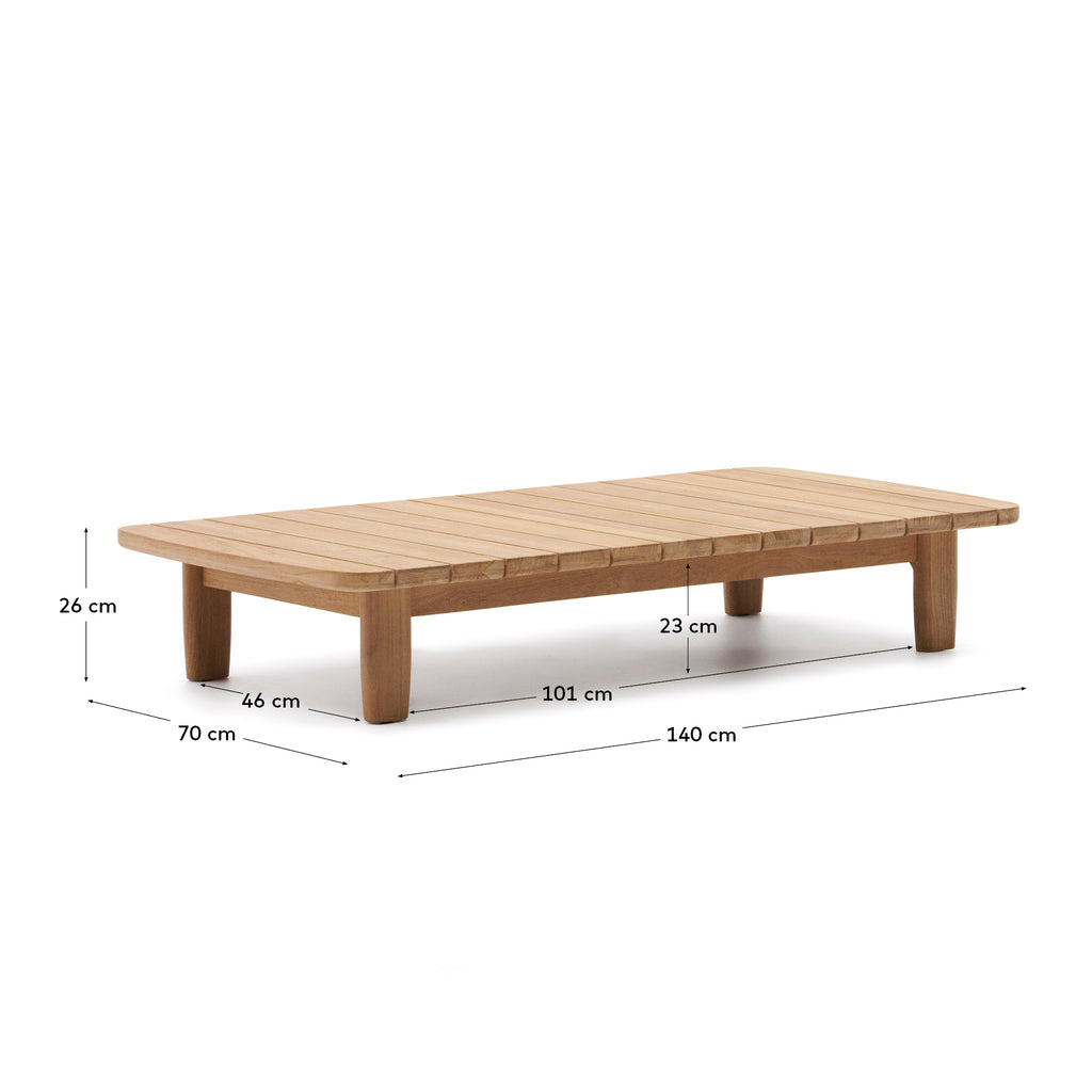 티란트 아웃도어 티크나무 소파 테이블 100%FSC 140 x 70 cm