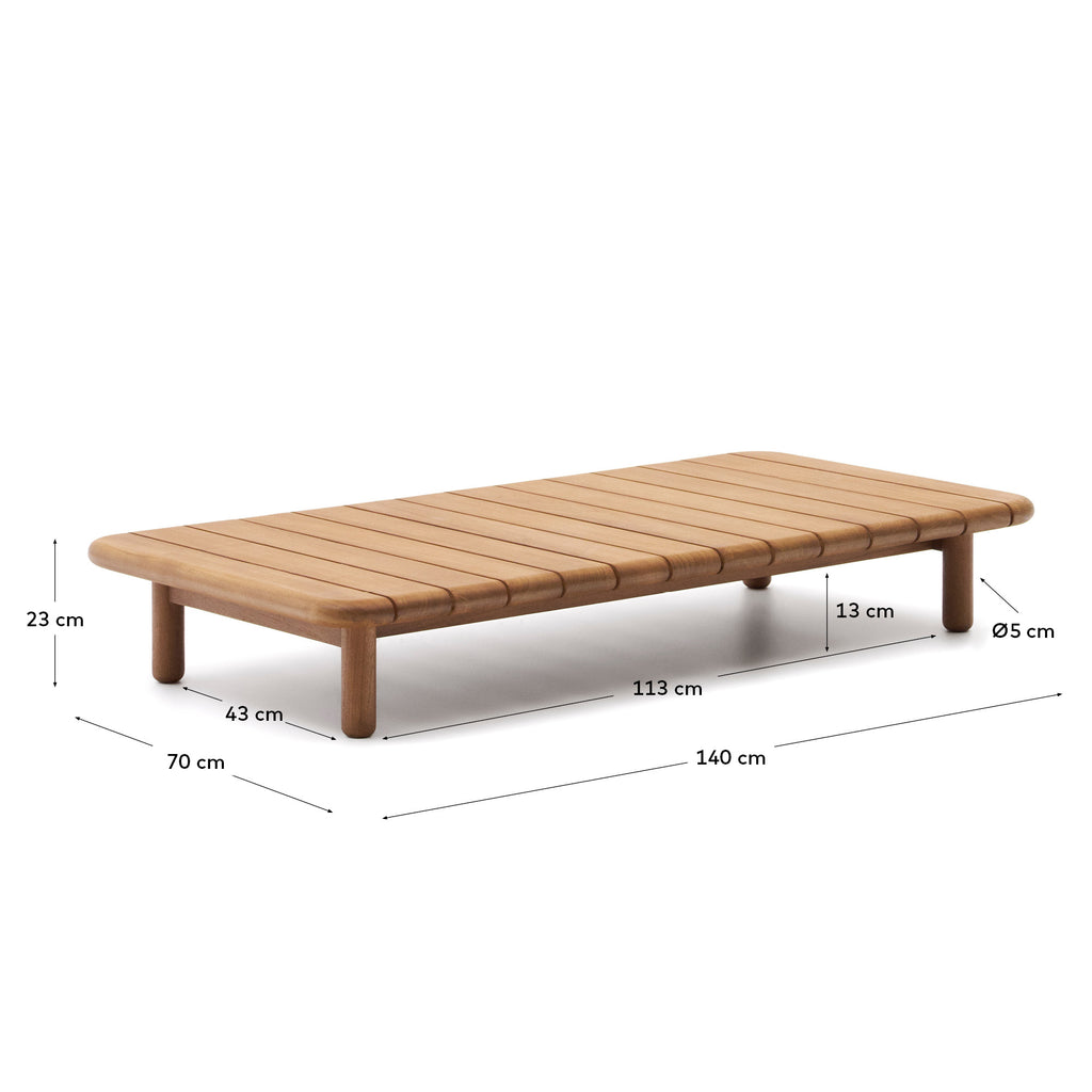 투르케타 아웃도어 티크나무 소파 테이블 140x70cm, 100%FSC