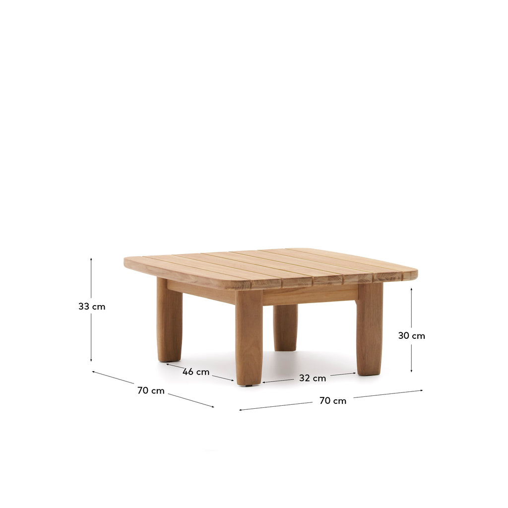 티란트 아웃도어 티크나무 사이드 테이블 100%FSC 70 x 70 cm