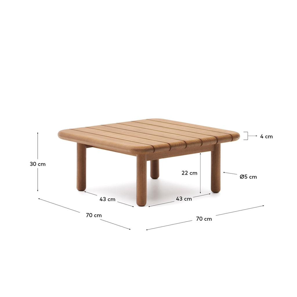 투르케타 아웃도어 티크나무 소파 테이블 70x70cm, 100%FSC