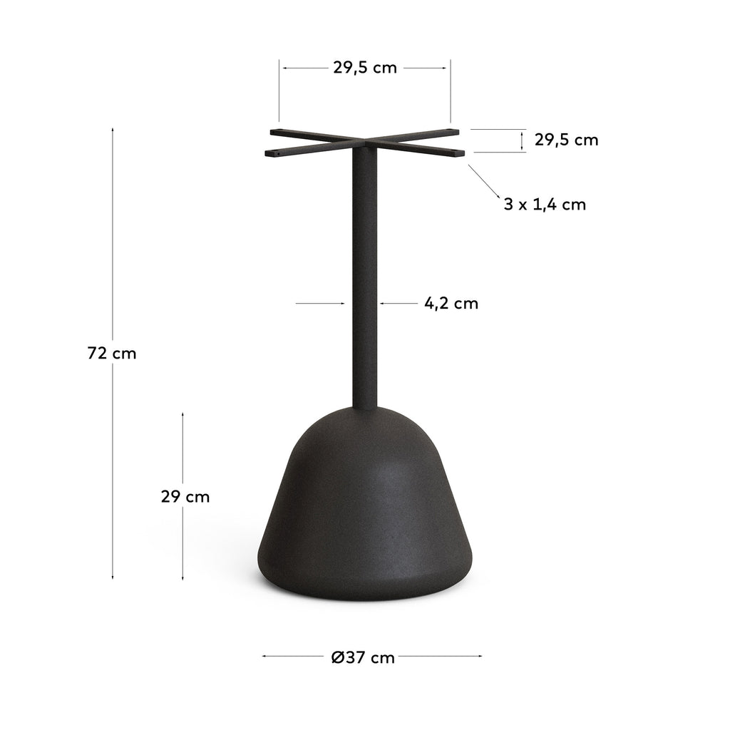 Saura Outdoor Table Base made of Steel with Black Painted Finish Ø 37 x 75 cm