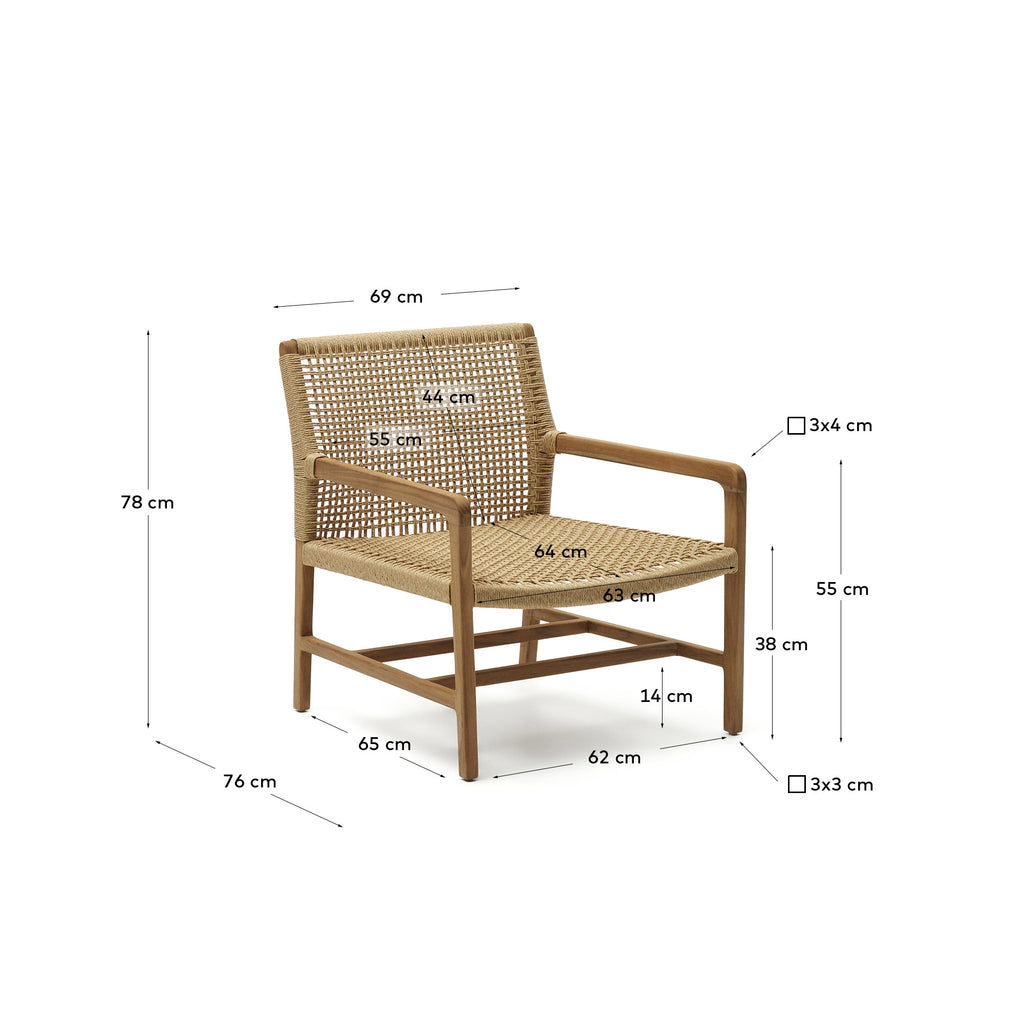 Sabolla armchair in solid teak