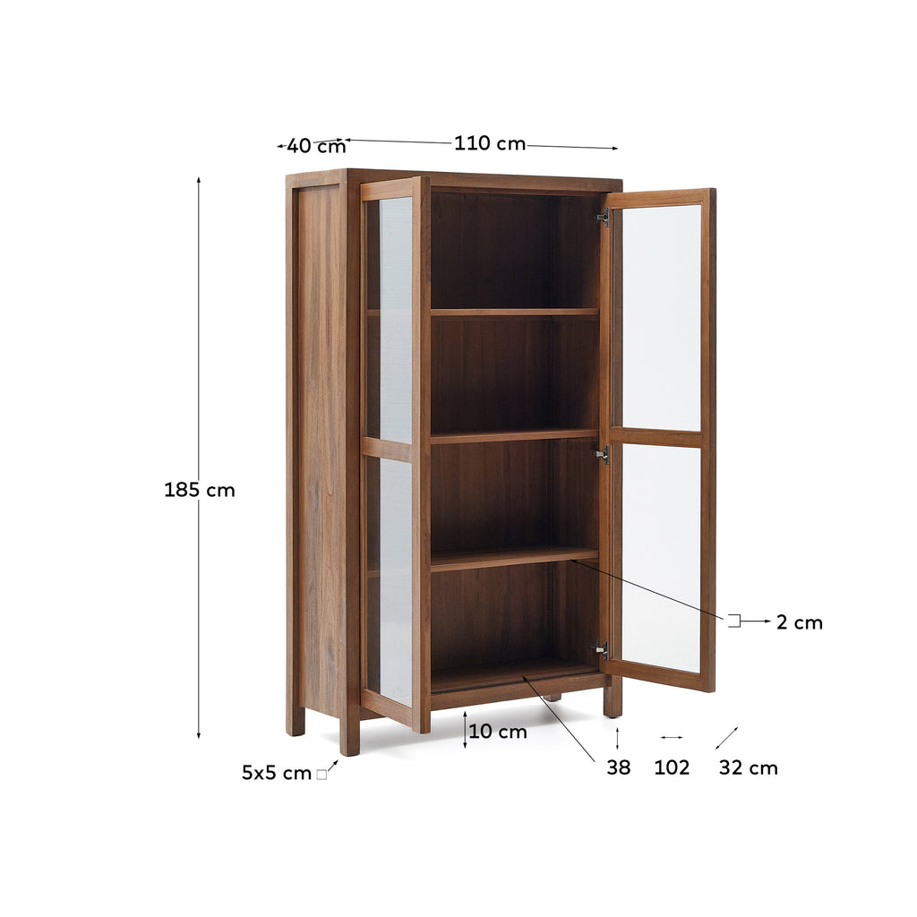 Sashi cabinet made in solid teak wood 110 x 185 cm