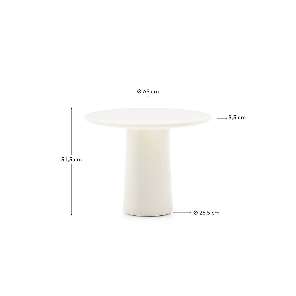 알바넬라 소파 테이블 Ø65cm (글로시 화이트)