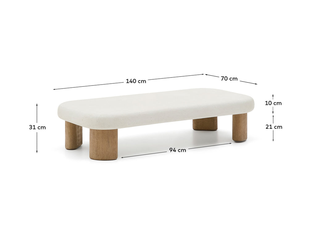 라브라 시멘트 소파테이블 직사각 140x70cm