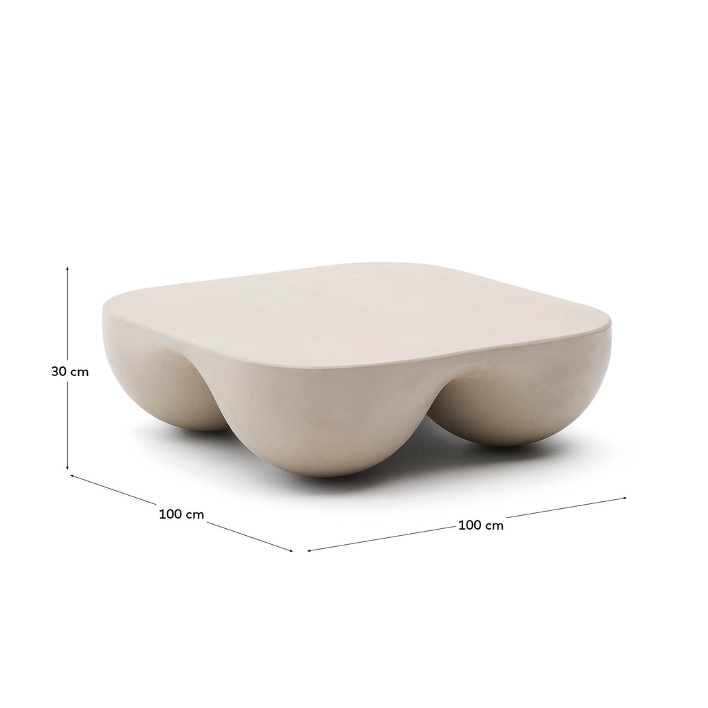 Colba polystone coffee table 100 x 100cm