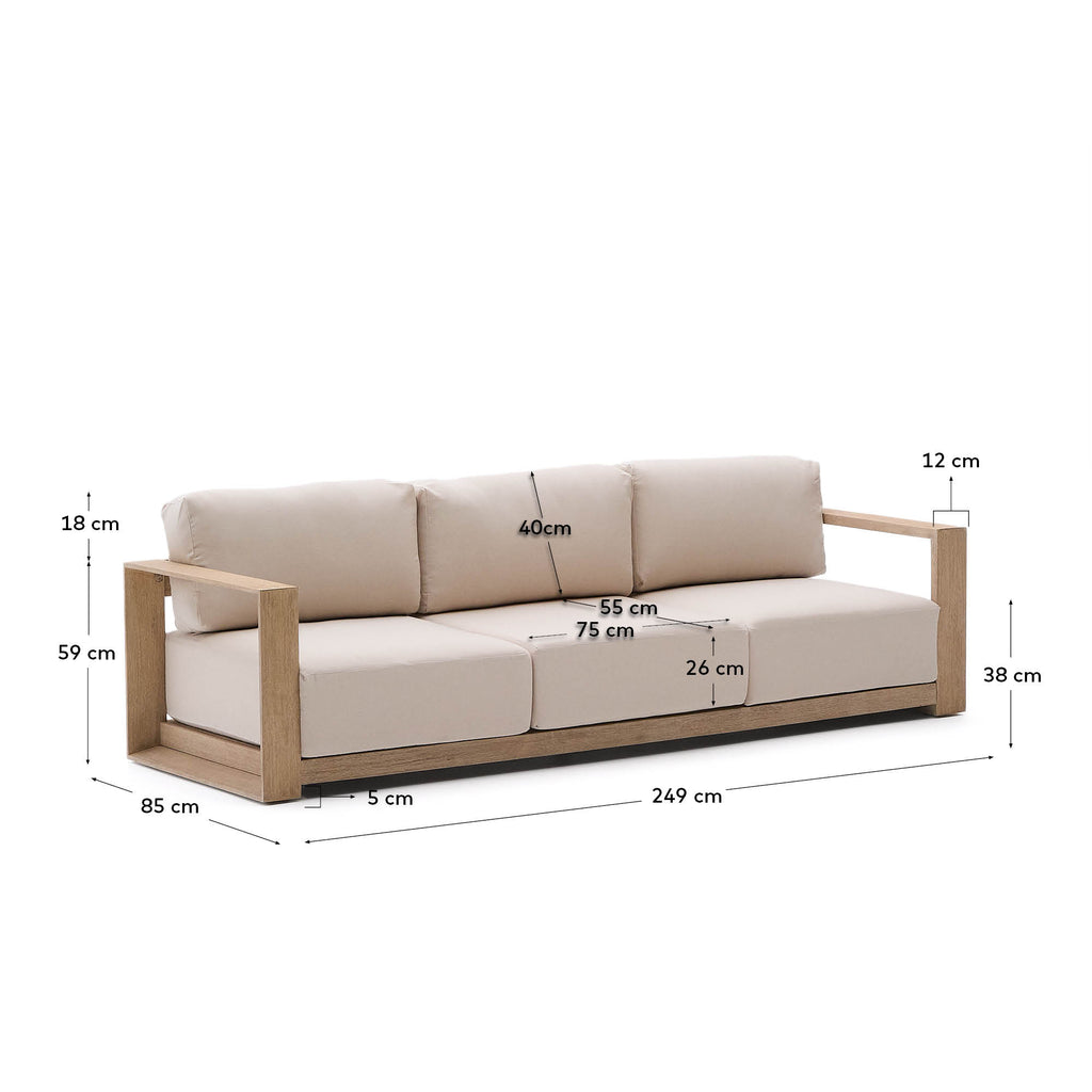 암브라 아웃도어 3인소파 249cm FSC 100%