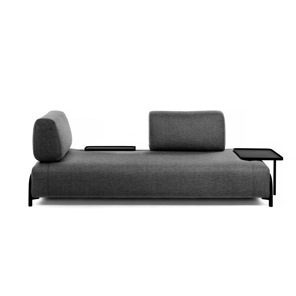 Compo 3 seater sofa in dark grey, 232 cm
