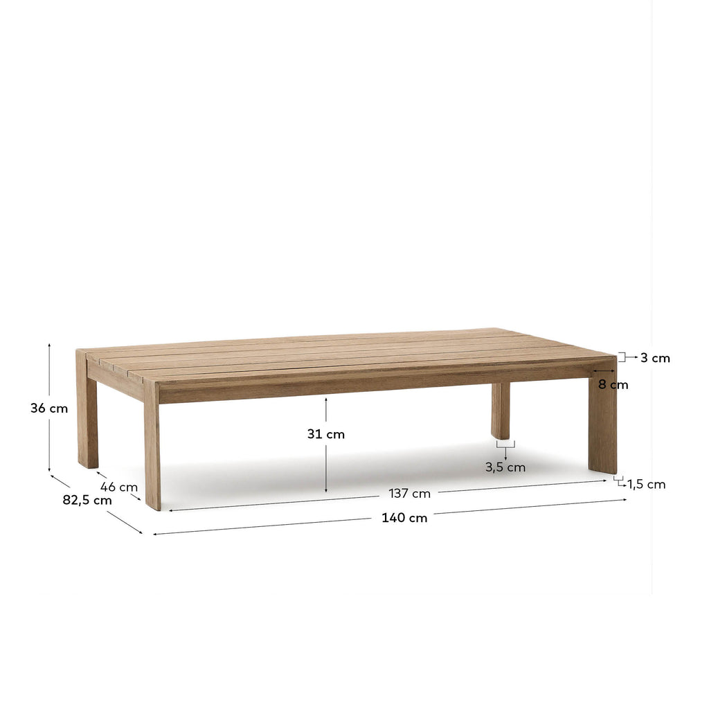 암브라 아웃도어 소파테이블 직사각 140x82.5cm FSC 100%