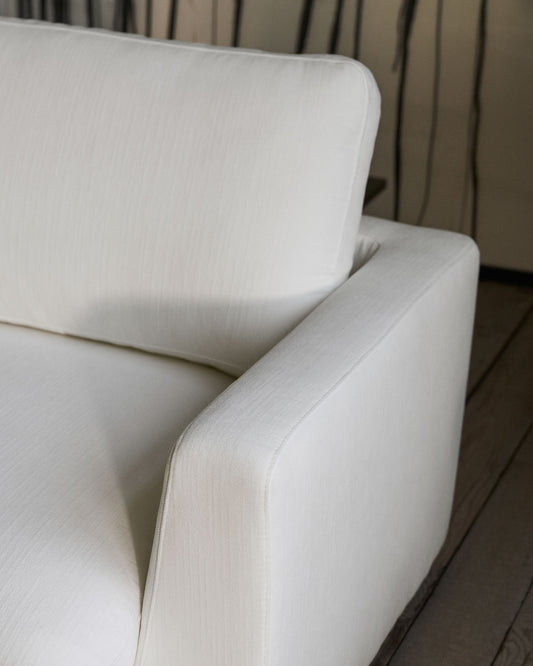 Gala 6 seater sofa in white, 390 cm