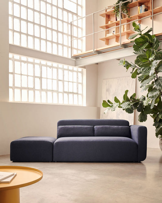 Neom 2 seater modular sofa with back module in blue, 244 cm FSC Mix Credit