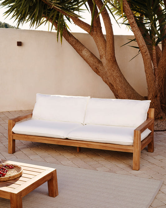 Forcanera 3 seater solid teak sofa, 211 cm