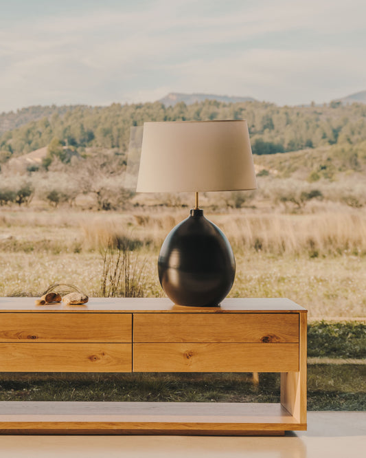 포시아 블랙 메탈 단스탠드 램프