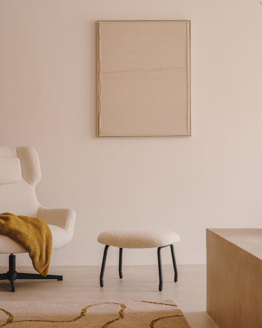 마하 화이트 린넨 수평선 벽장식 82x102cm