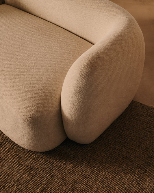 마르티나 크림 패브릭 2인 정면 좌측 카우치 모듈형 소파 230cm