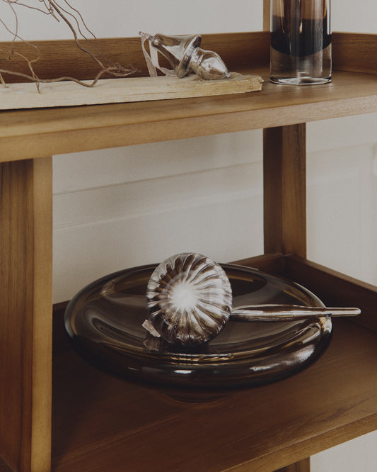 Zolira brown glass centerpiece Ø 31 cm