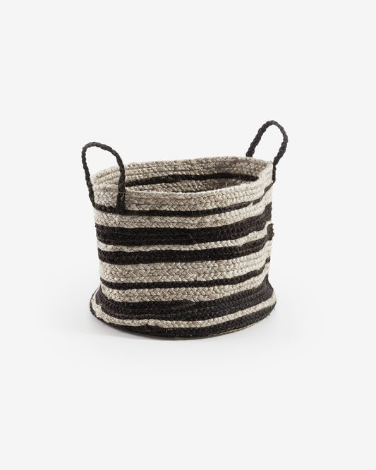 Saht basket natural and black