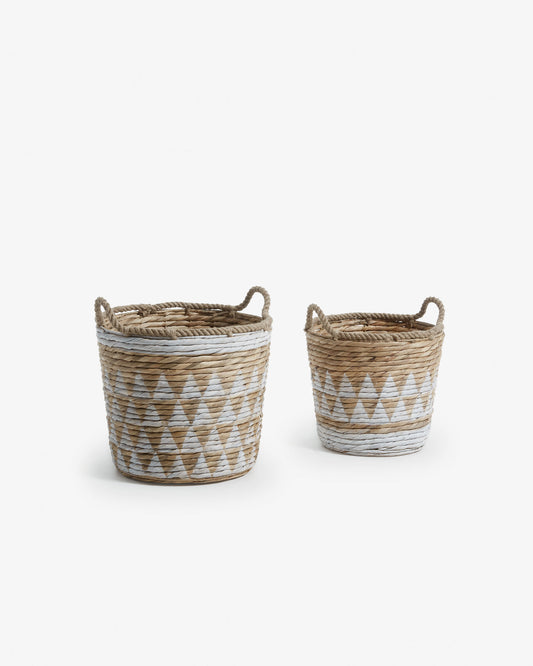 Mast set of 2 baskets white