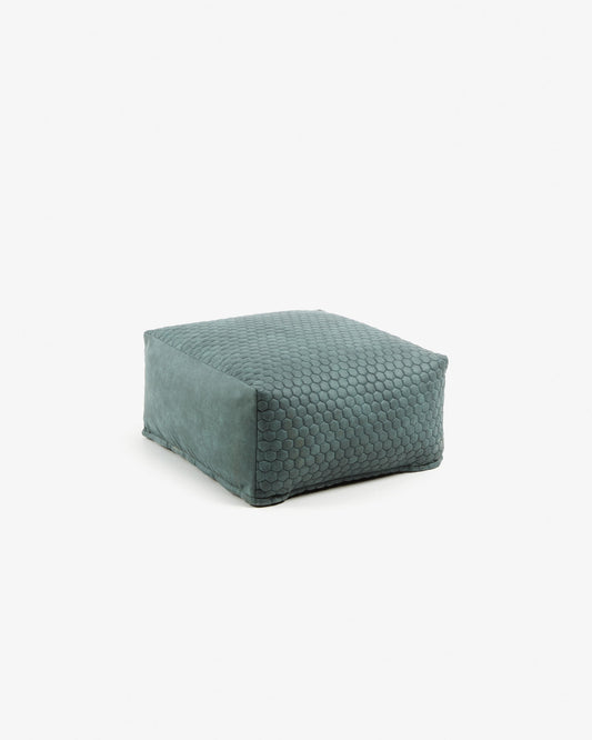 Turquoise Indam pouf 60 x 60 cm