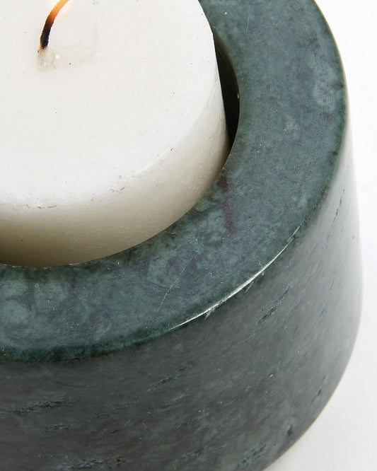 Candleholder Llaksa 7 cm marble green