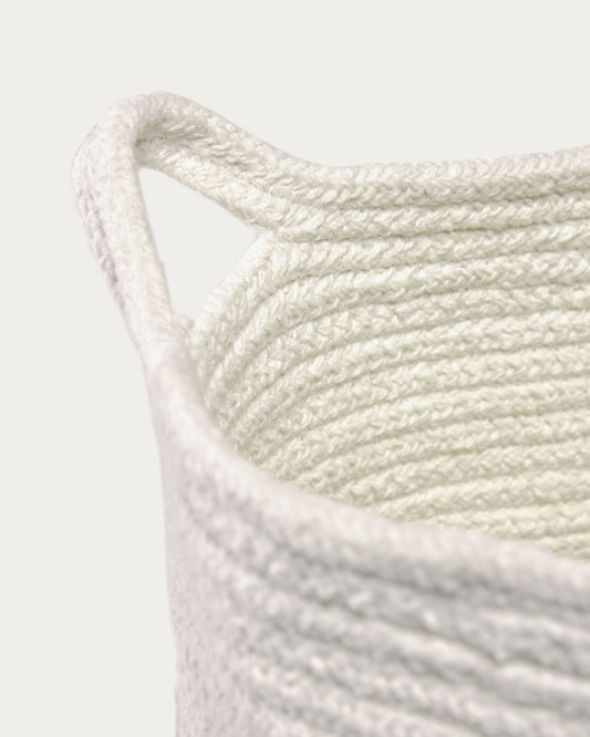 Abeni 100% cotton basket in white 30 cm