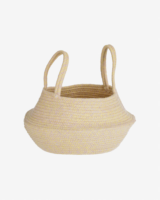 Sibila 100% cotton basket in beige