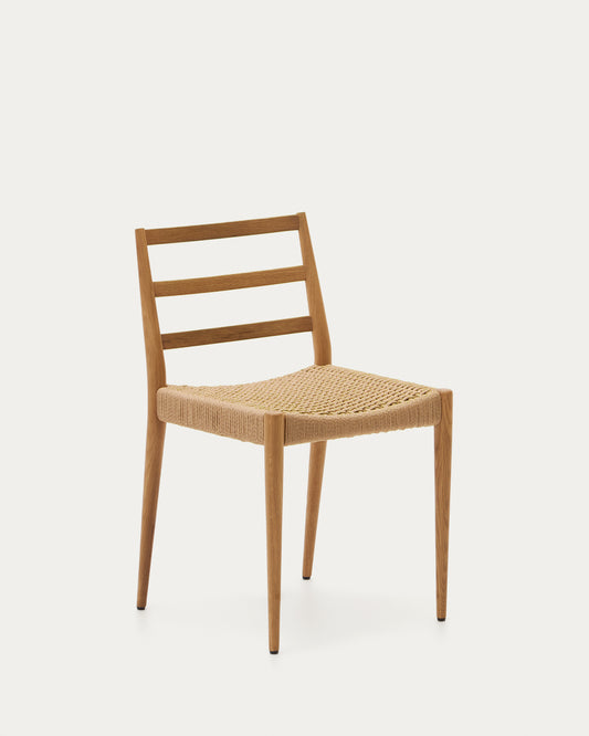 Analy chair in solid oak FSC 100% with natural finish and rope seat