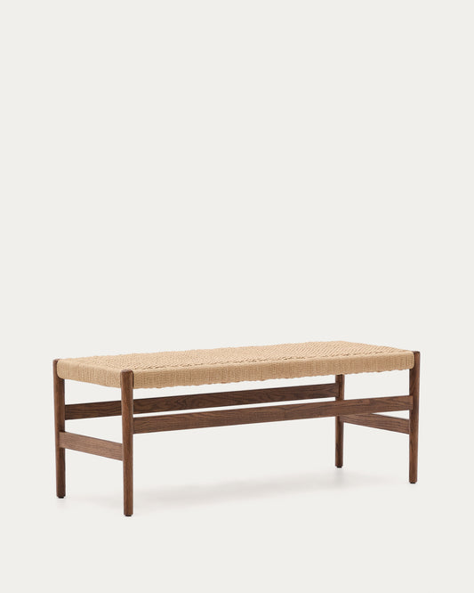 자이드 FSC 100% 산림인증 오크나무 로프 코드 벤치 (월넛컬러) 120 cm