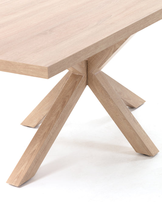 Argo table 160 cm natural melamine steel legs wood effect