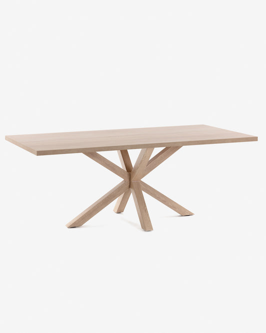 Argo table 160 cm natural melamine steel legs wood effect