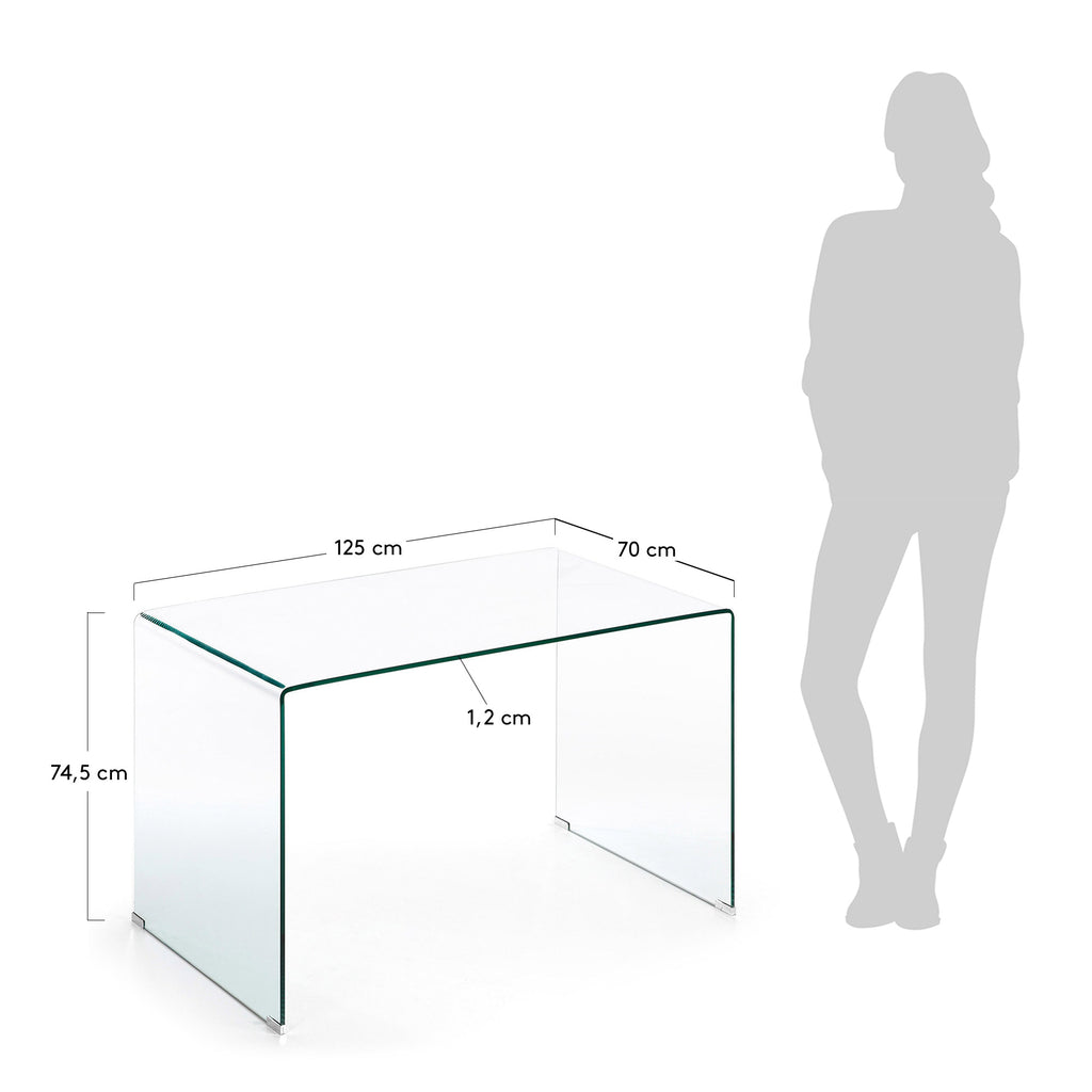 Burano glass table 125 x 70 cm