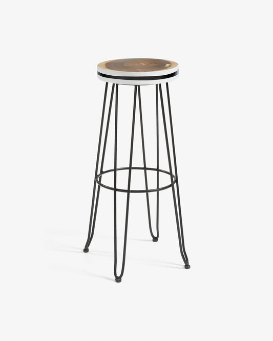 Black Faye barstool height 74 cm