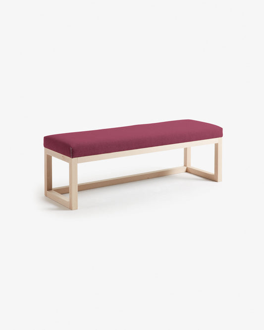 Burgundy Loya bench 128 cm