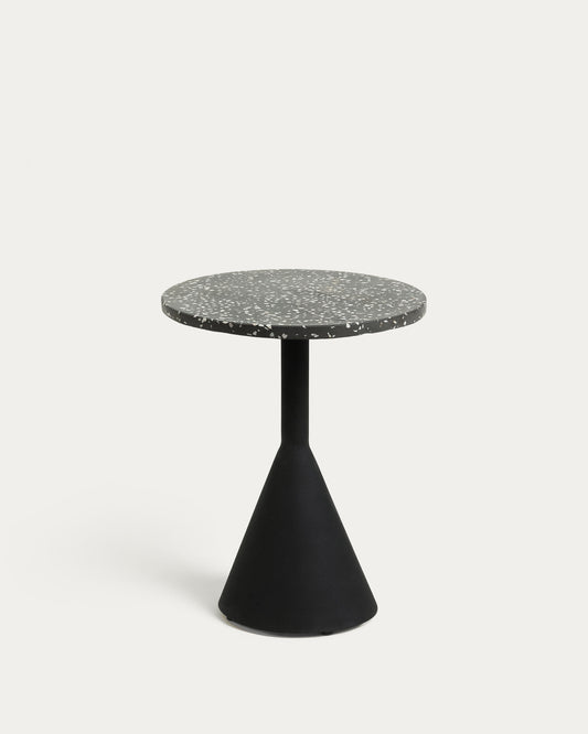 델라노 블랙 테라조 사이드테이블 Ø40cm