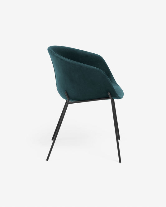 Yvette turquoise velvet chair