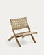 FSC 100% cream cord and solid acacia wood Chabeli folding chair