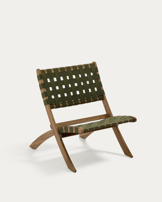 FSC 100% green cord and solid acacia wood Chabeli folding chair