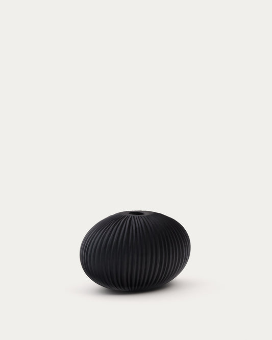 Nivra dark grey glass vase 15cm