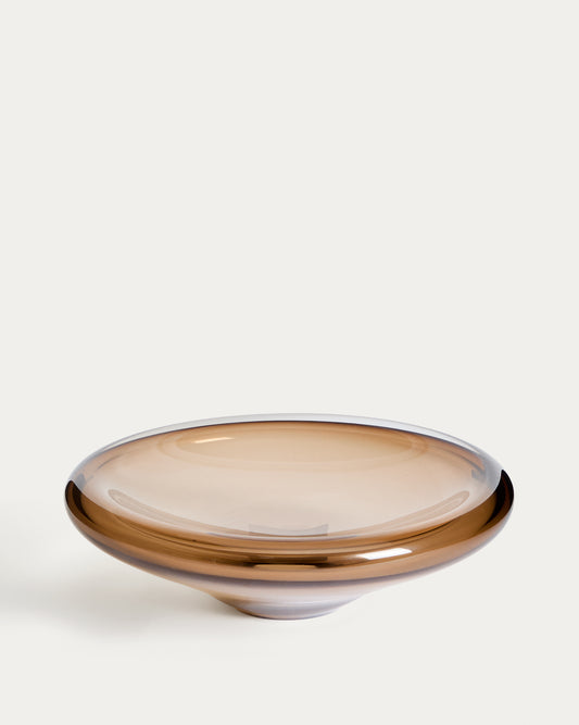 Zolira brown glass centerpiece Ø 31 cm