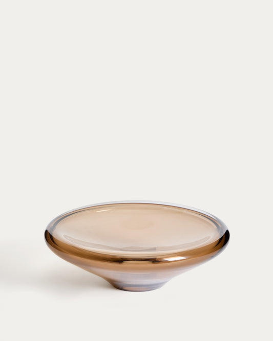 Zolira brown glass centerpiece Ø 27 cm