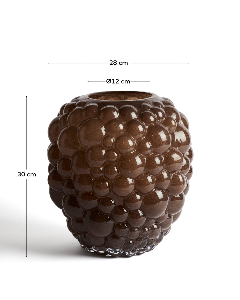 Mure brown glass vase 30cm
