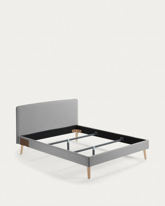 딜라 스페인 직수입 커버분리형 패브릭 침대프레임(라이트그레이) 킹사이즈 160x200cm
