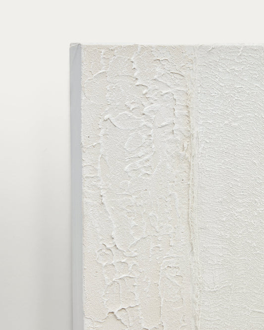 Pineda abstract canvas in white, 95 x 95 cm